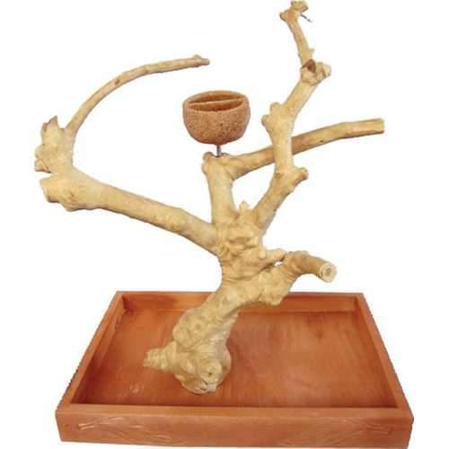 Java Wood Table Top Bird Play Stand