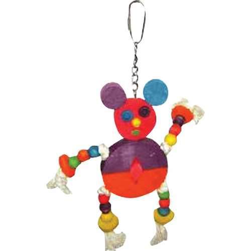 Happy Beaks Crazy Wooden Mouse Bird Toy