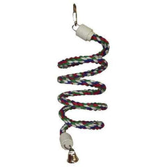 Happy Beaks Cotton Rope Boing With Bell Bird Toy