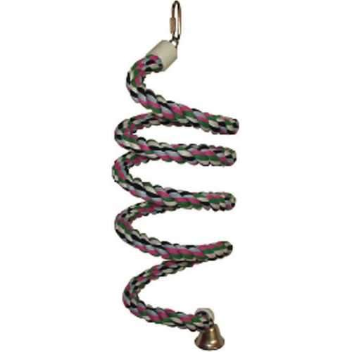 Happy Beaks Cotton Rope Boing With Bell Bird Toy
