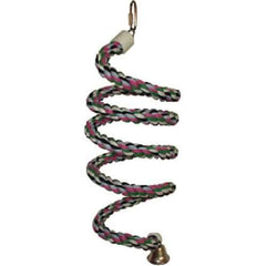 Happy Beaks Cotton Rope Boing With Bell Bird Toy