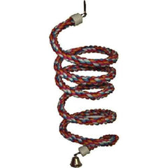 Happy Beaks Cotton Rope Boing With Bell Bird Toy