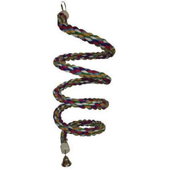 Happy Beaks Cotton Rope Boing With Bell Bird Toy
