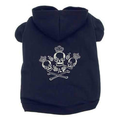 Crowned Crossbone Hoodies - Black