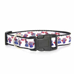 American Owls Ribbon Dog Collar