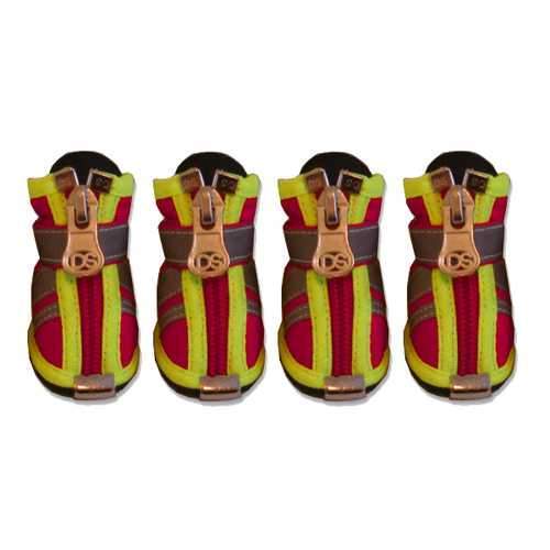 Reflector Dog Boots - Fire Engine Red