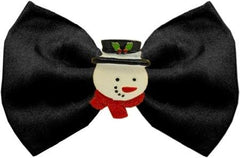 Frosty Chipper Black Pet Bow Tie