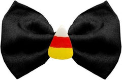 Candy Corn Chipper Black Pet Bow Tie