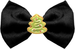 Christmas Tree Chipper Black Pet Bow Tie