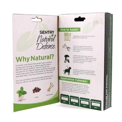 Sentry Natural Defense 3-Month Flea/Tick Squeeze-On Treatment for Dogs