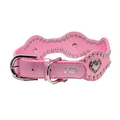Heart Wave Dog Collar - Pink