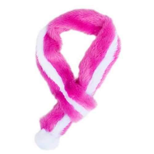 ZippyPaws Fuzzy Holiday Dog Scarf - Pink