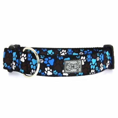 Pitter Patter Wide Clip Adjustable Dog Collar - Chocolate