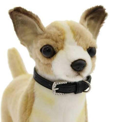 Clear Crystal Puppy Black Dog Collar