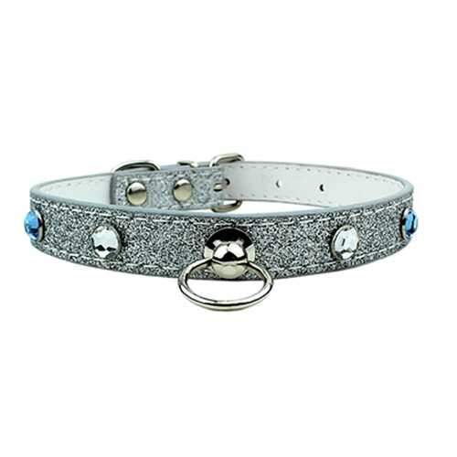 Medieval Stones Dog Collar - Silver