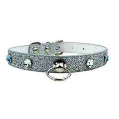 Medieval Stones Dog Collar - Silver