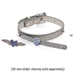 Parisian Pet Paillette Dog Collar - Silver