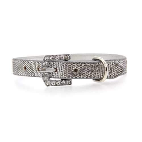Parisian Pet Paillette Dog Collar - Silver