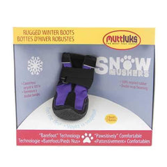 Muttluks Snow Mushers Dog Boots - Purple with Black Trim