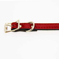 Manhattan Patent Leather Dog Collar by Auburn Leather - Red