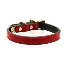 Manhattan Patent Leather Dog Collar by Auburn Leather - Red