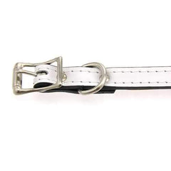 Manhattan Patent Leather Dog Collar by Auburn Leather - White