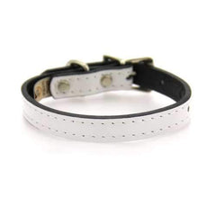 Manhattan Patent Leather Dog Collar by Auburn Leather - White