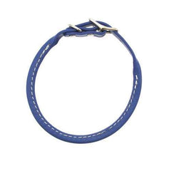 Round Leather Dog Collar by Auburn Leather - Royal Blue