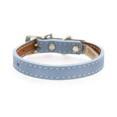Tuscan Leather Dog Collar by Auburn Leather - Light Blue