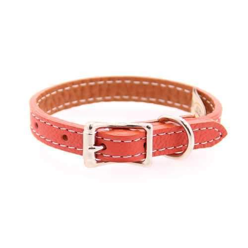 Tuscan Leather Dog Collar by Auburn Leather - Orange