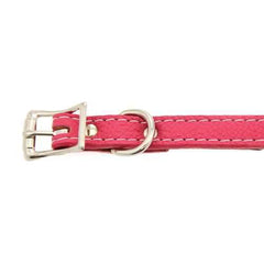 Tuscan Leather Dog Collar by Auburn Leather - Pink
