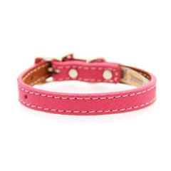 Tuscan Leather Dog Collar by Auburn Leather - Pink