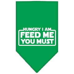 Hungry I am Dog Bandana - Green