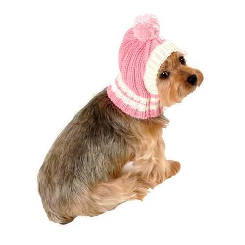 Crown Knit Dog Hat by Hip Doggie - Pink