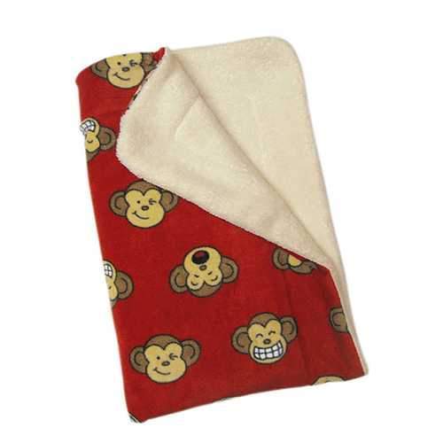 Silly Monkey Ultra-Plush Dog Blanket by Klippo - Burgundy