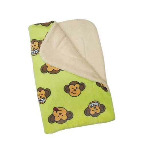 Silly Monkey Ultra-Plush Dog Blanket by Klippo - Lime