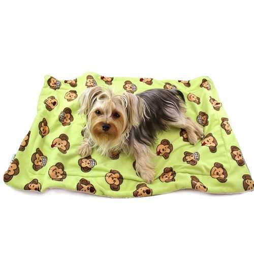 Silly Monkey Ultra-Plush Dog Blanket by Klippo - Lime