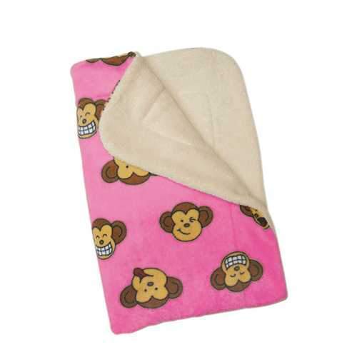 Silly Monkey Ultra-Plush Dog Blanket by Klippo - Pink