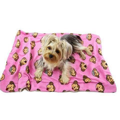 Silly Monkey Ultra-Plush Dog Blanket by Klippo - Pink