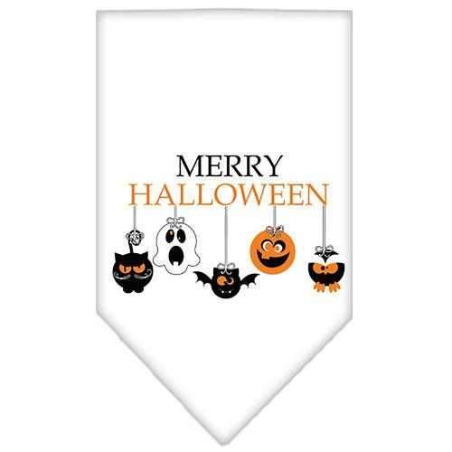 Merry Halloween Dog Bandana - White