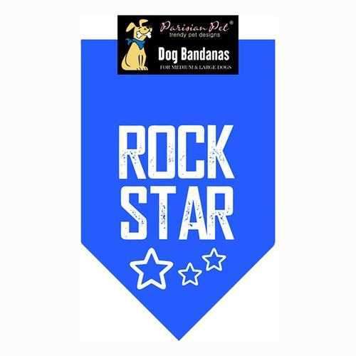Rock Star Dog Bandana - Blue