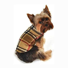 Blanket Plaid Dog Pullover - Camel