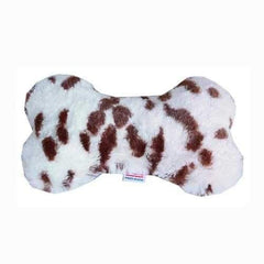 Plush Bone Dog Toy - Snow Leopard