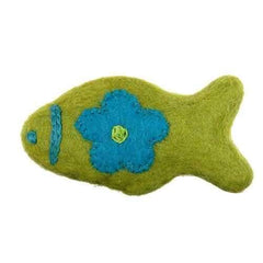 Wooly Wonkz Woodland Cat Toy - Lime Fish