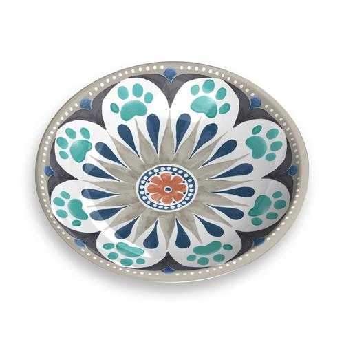 Carmel Medallion Pet Saucer by TarHong - Grey