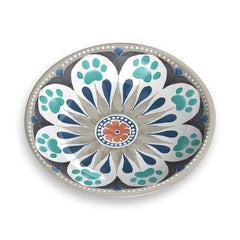 Carmel Medallion Pet Saucer by TarHong - Grey