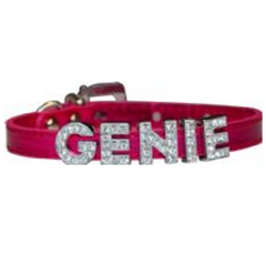 Foxy Metallic Slide Dog Collar - Hot Pink