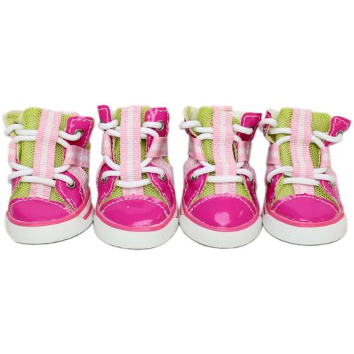 Parisian Pet Dog Sneakers - Pink and Lime