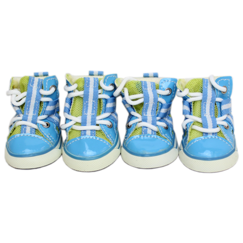 Parisian Pet Dog Sneakers - Blue and Lime