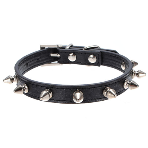 Parisian Pet Spiked Dog Collar - Black